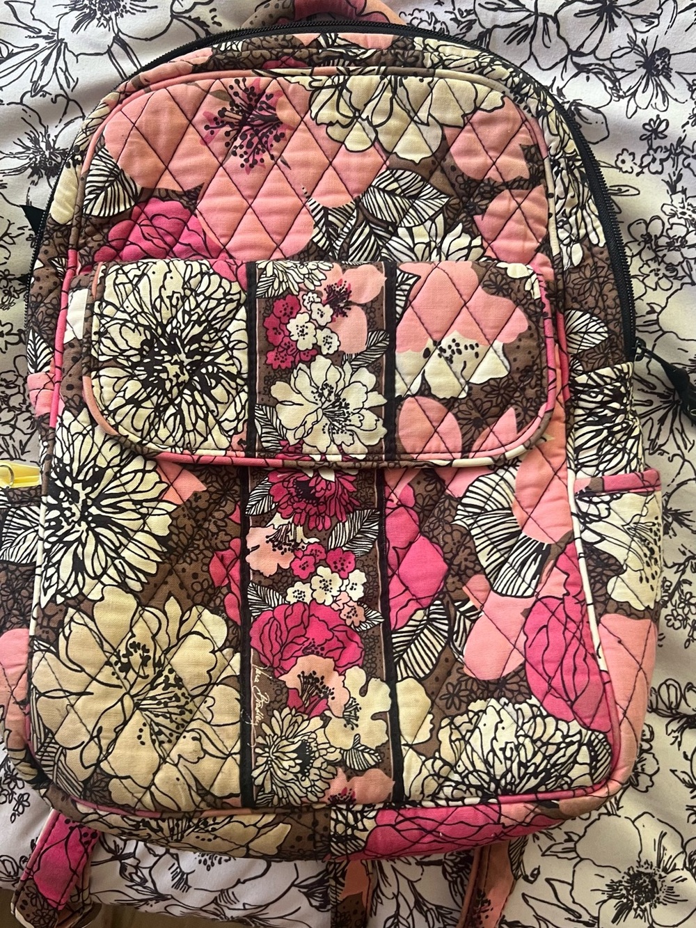 Vera Bradley Pink Floral Quilted Backpack